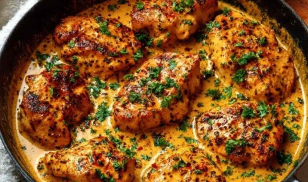 cowboy-butter-chicken-skillet-garlic-herb-sauce