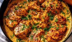 cowboy-butter-chicken-skillet-garlic-herb-sauce