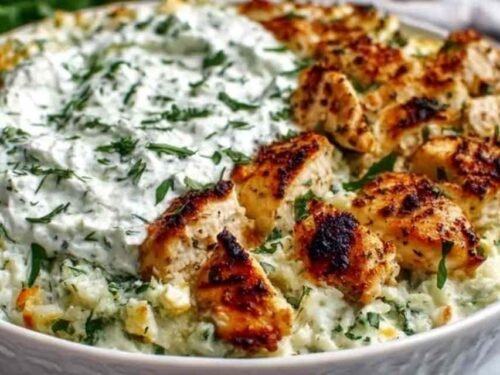 dump-and-bake-chicken-tzatziki-casserole-baking-dish