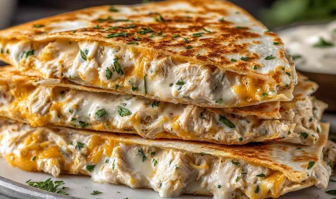 High-Protein Chicken Ranch Quesadilla