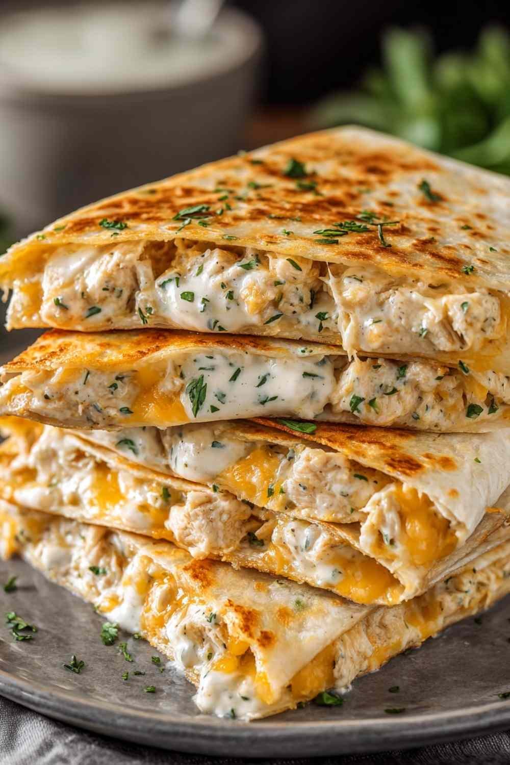 high-protein-chicken-ranch-quesadilla-sliced